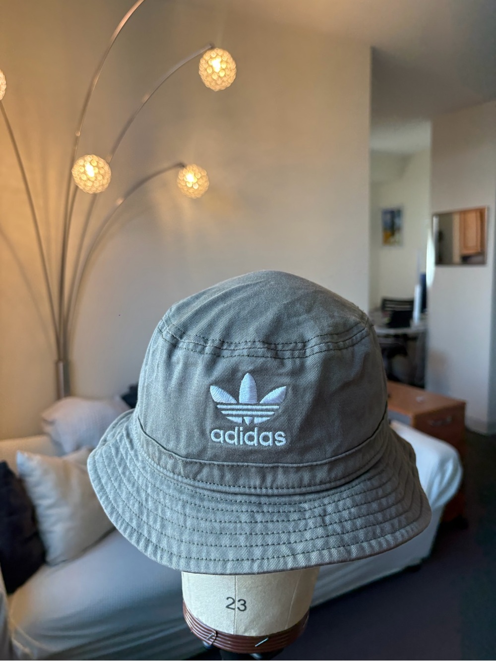 adidas Olive Green Trefoil Bucket Hat